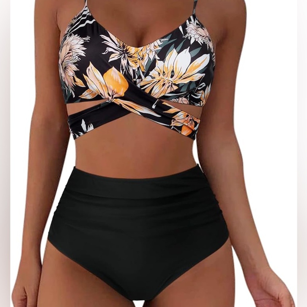 High Waisted Wrap Bikini Set